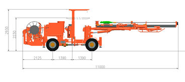 DW1-31 Wheel Drilling Jumbo