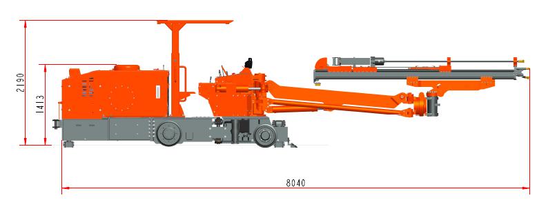 DW1-31 Wheel Drilling Jumbo